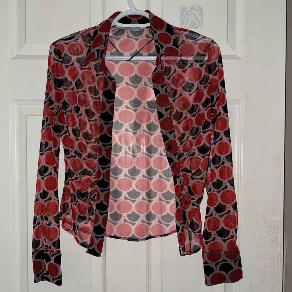 Zara transparent blouse
